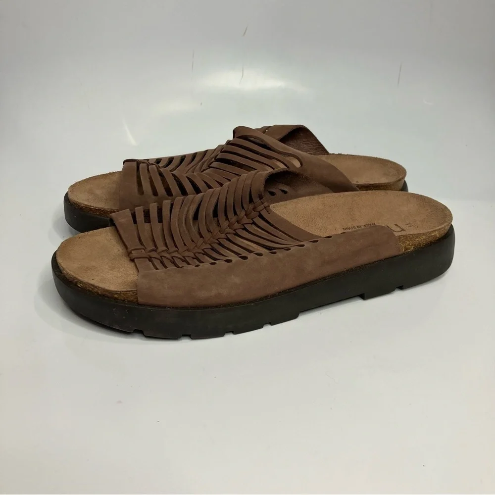 Nicole platform leather Sandals with cork footbed size‎ 11